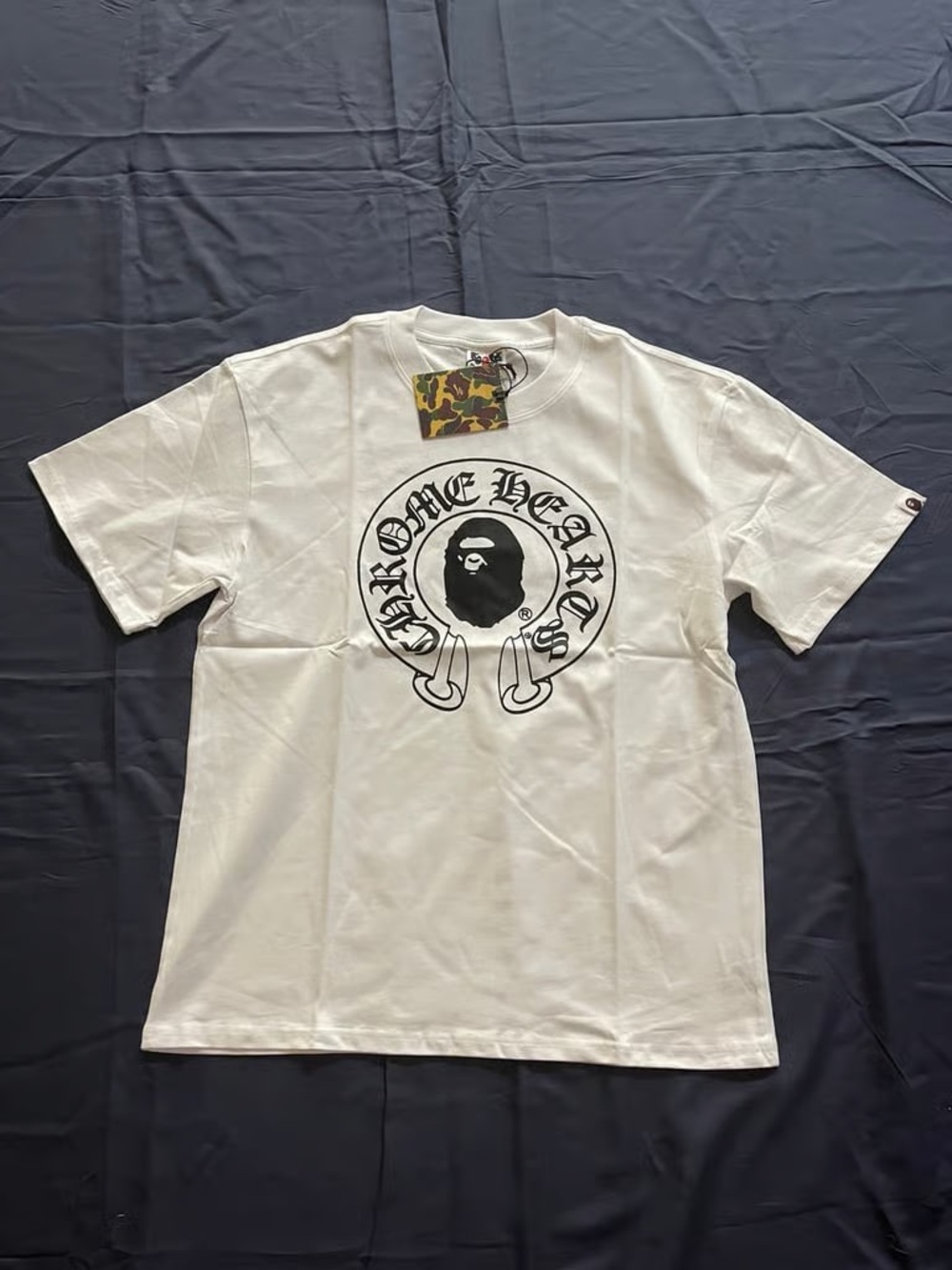 Chrome Hearts White T-Shirt with Black Graphic Logo
